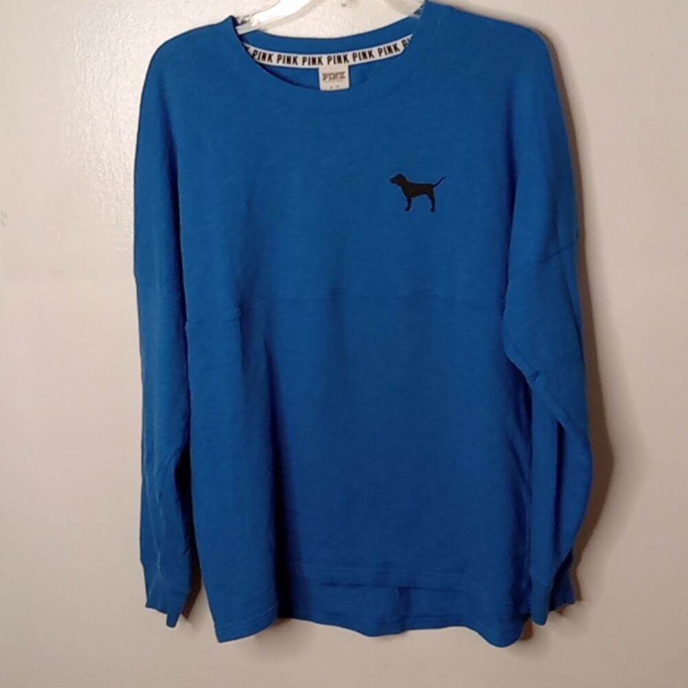 PINK Womens Medium Size  Blue oversized Tunic. Comfy, Atleisure.